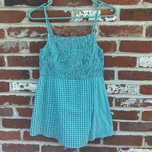 Urban Outfitters Green Gingham Romper